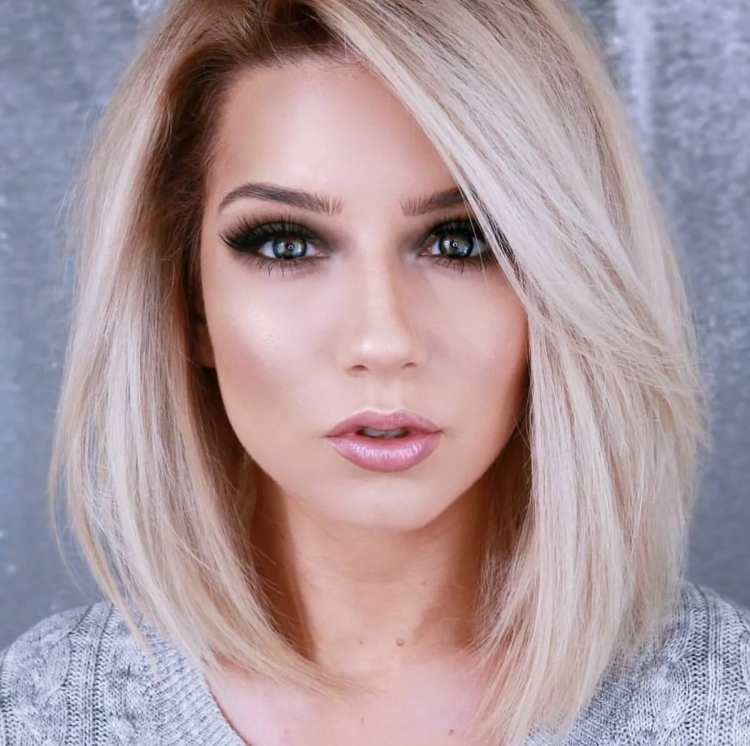 Асимметричное удлиненное каре блонд