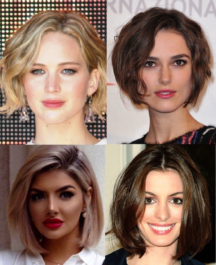 Причёски для квадратного лица женские