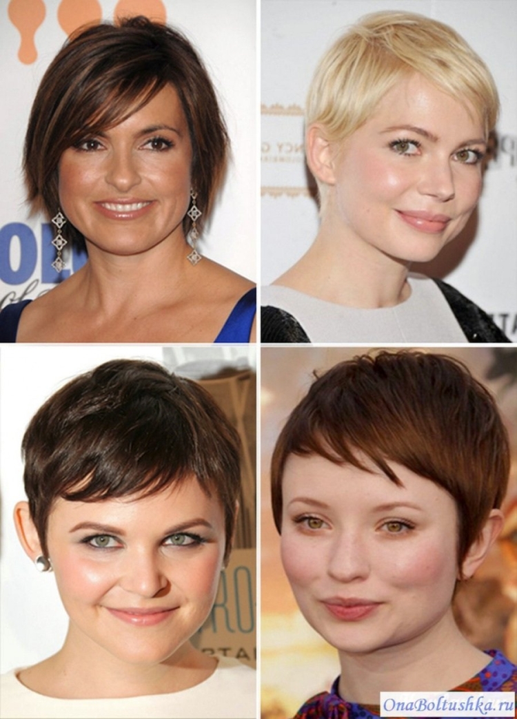 Короткие стрижки для широкого лица
