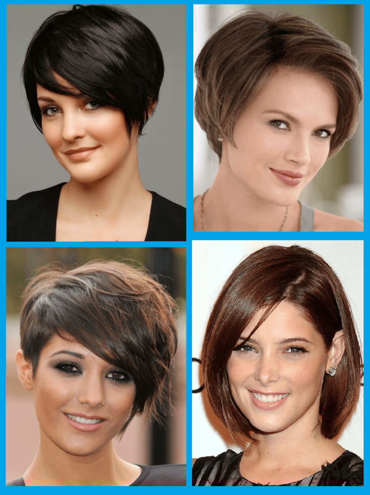 Короткие стрижки на треугольное лицо женские