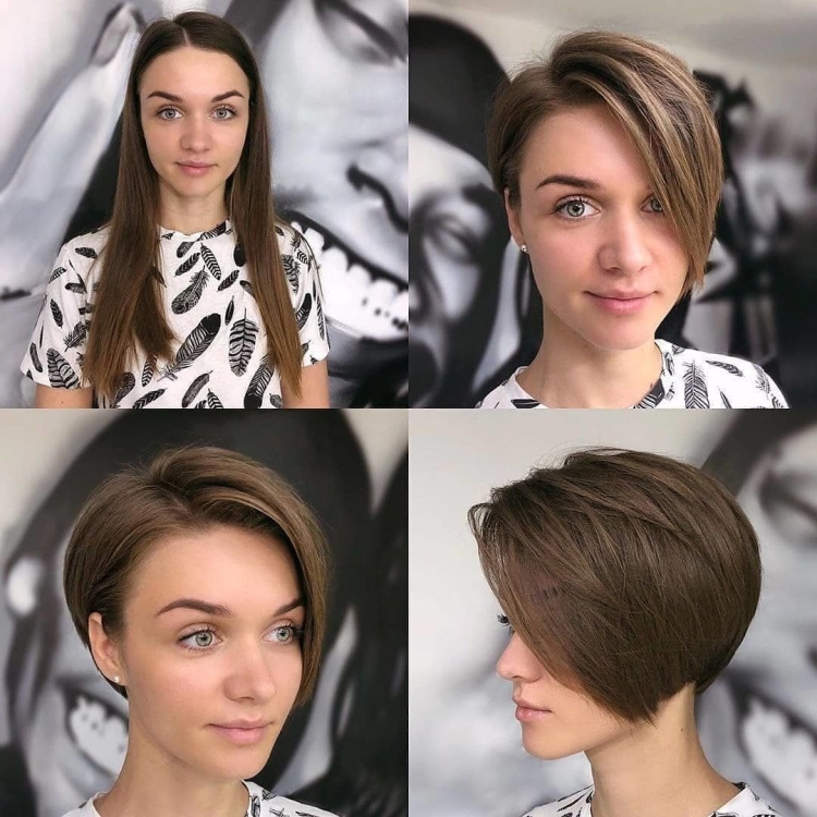 Преображение прически до и после короткие