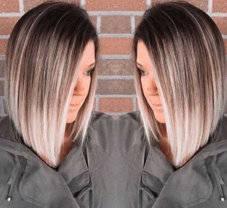 Балаяж на удлинённый Боб