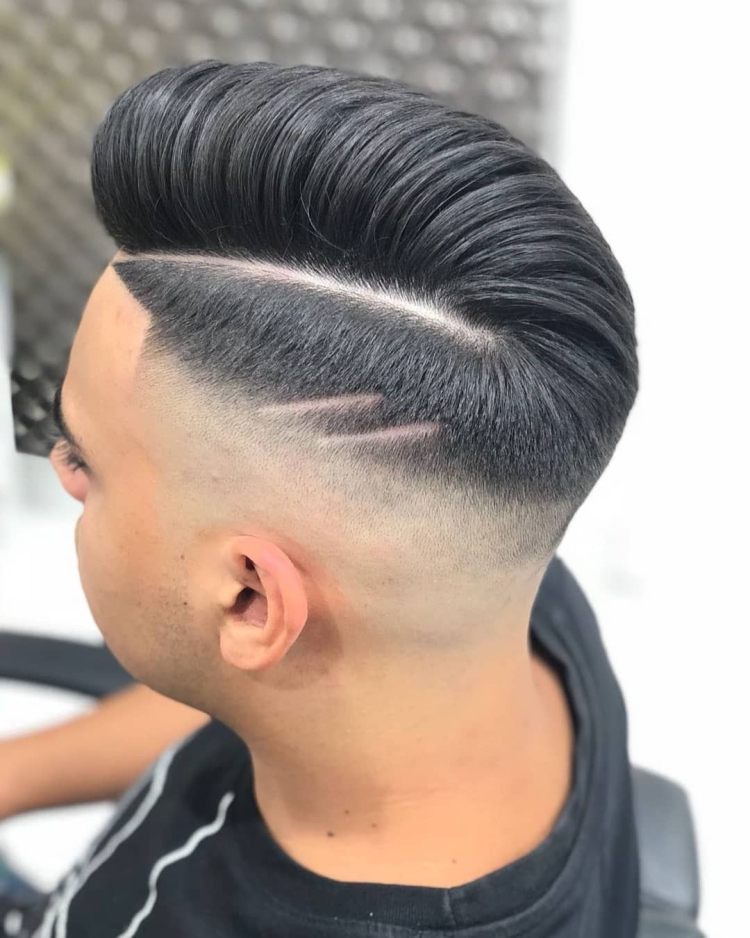 Мужские стрижки с полосками