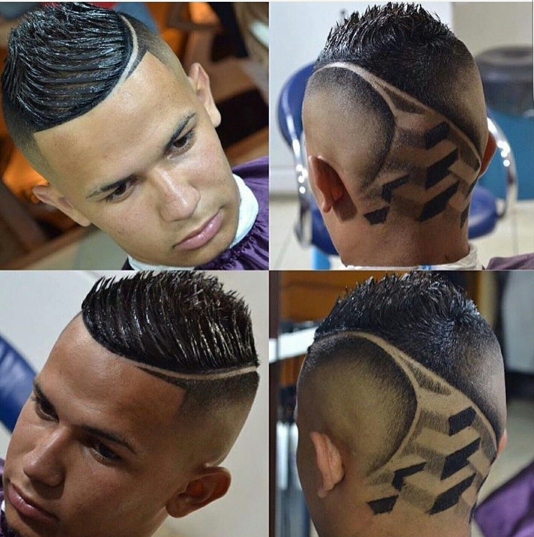 Прическа с полоской на голове