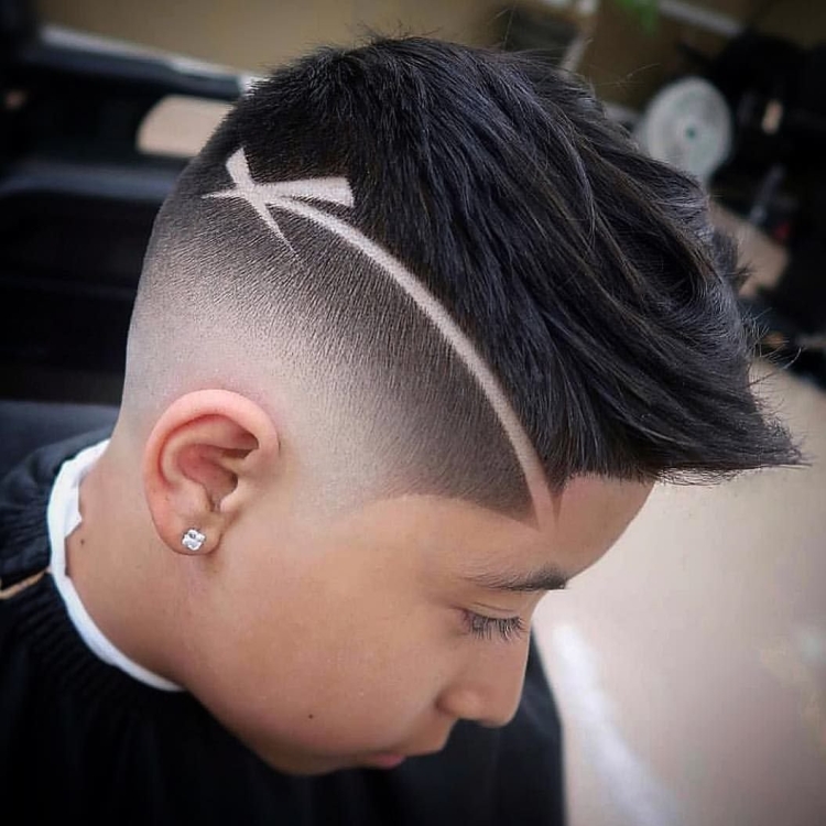 Стрижки для мальчиков с полосками