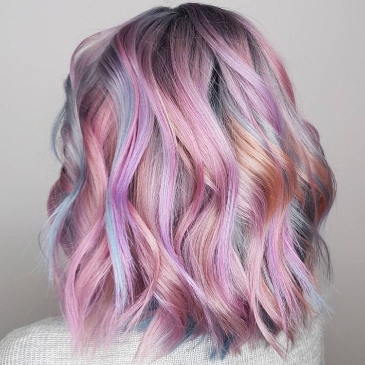 Цветное окрашивание для блондинок