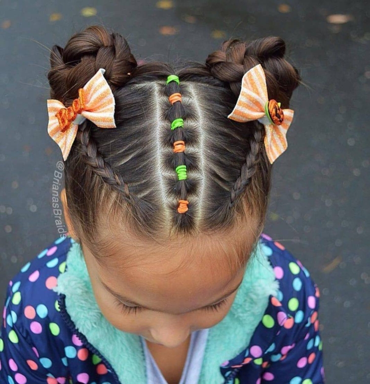 Причёски для девочек с резинками в садик