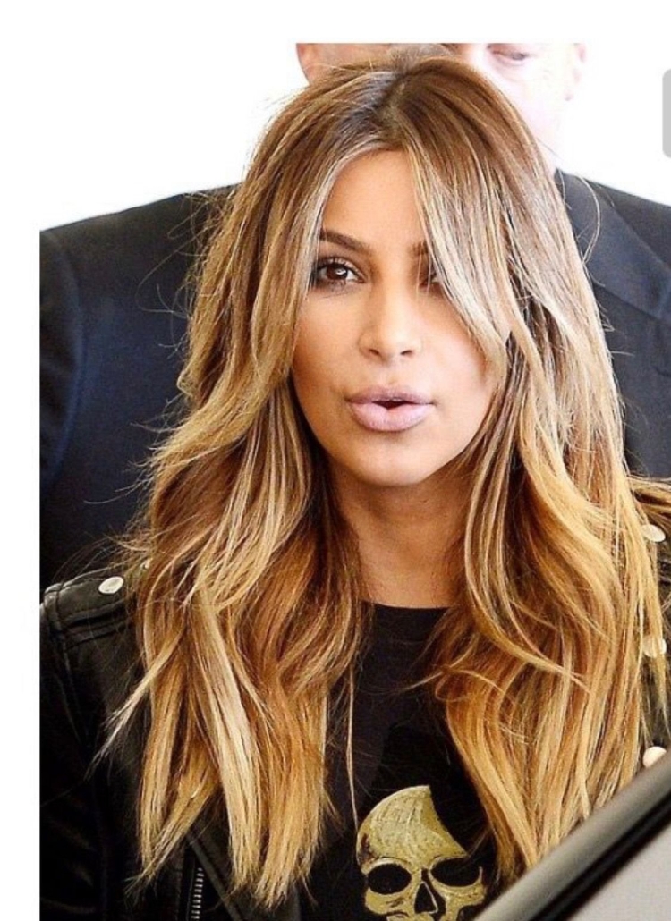 Стрижки Ким Кардашян Каскад