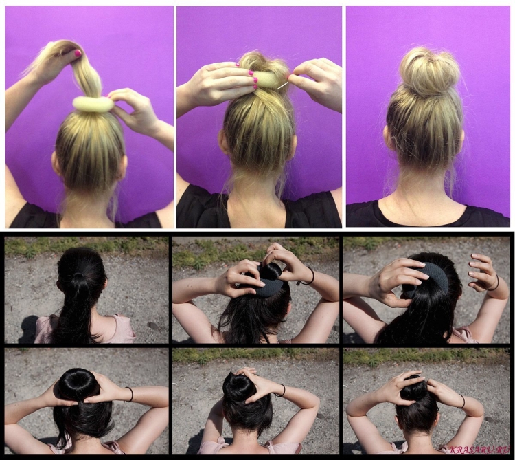 Гулька с бубликом