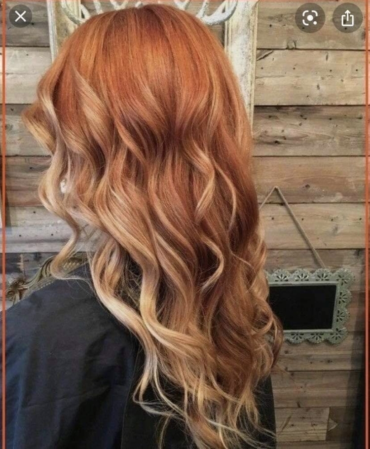 Окрашивание волос рыжий с белым