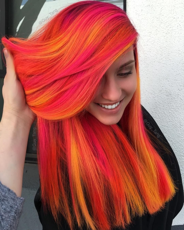 Яркие рыжие пряди