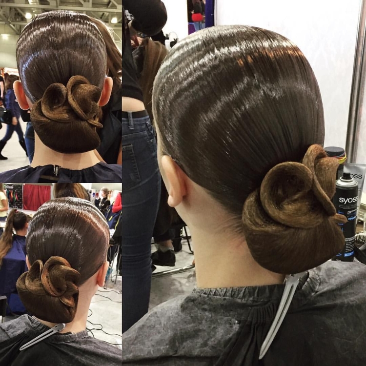 Прическа Ракушка для бальных танцев