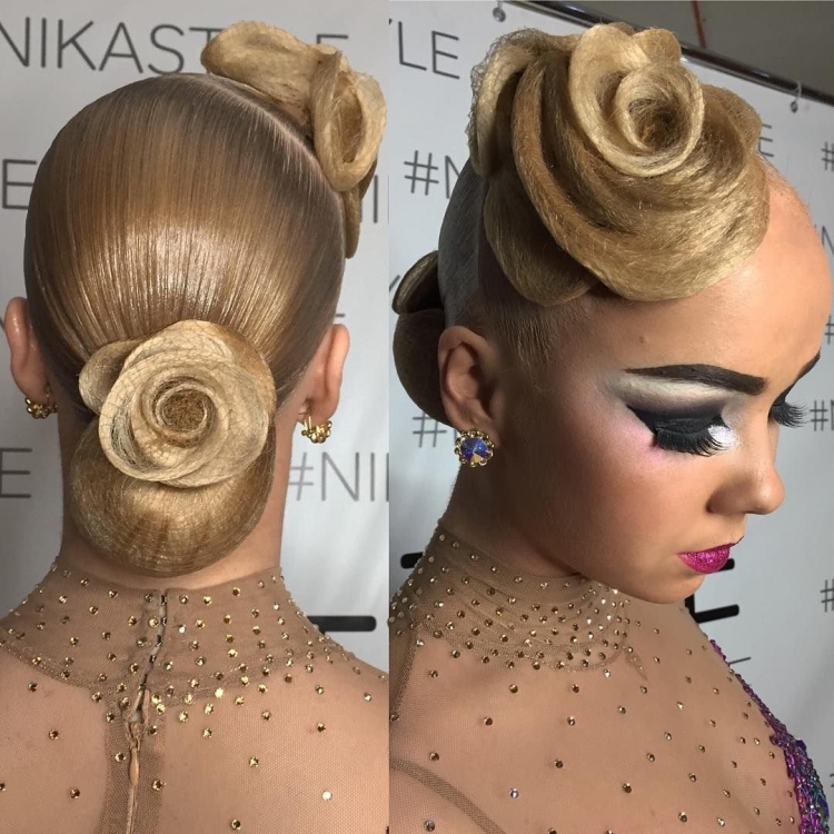 Прическа пучок для бальных танцев