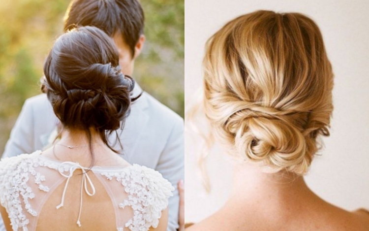 Небрежные прически на средние волосы
