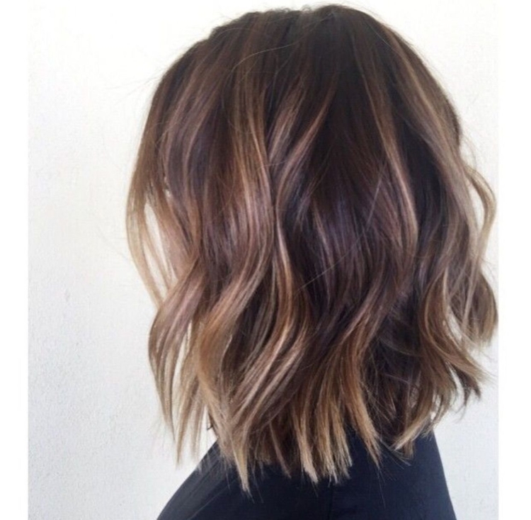 Балаяж на темные короткие