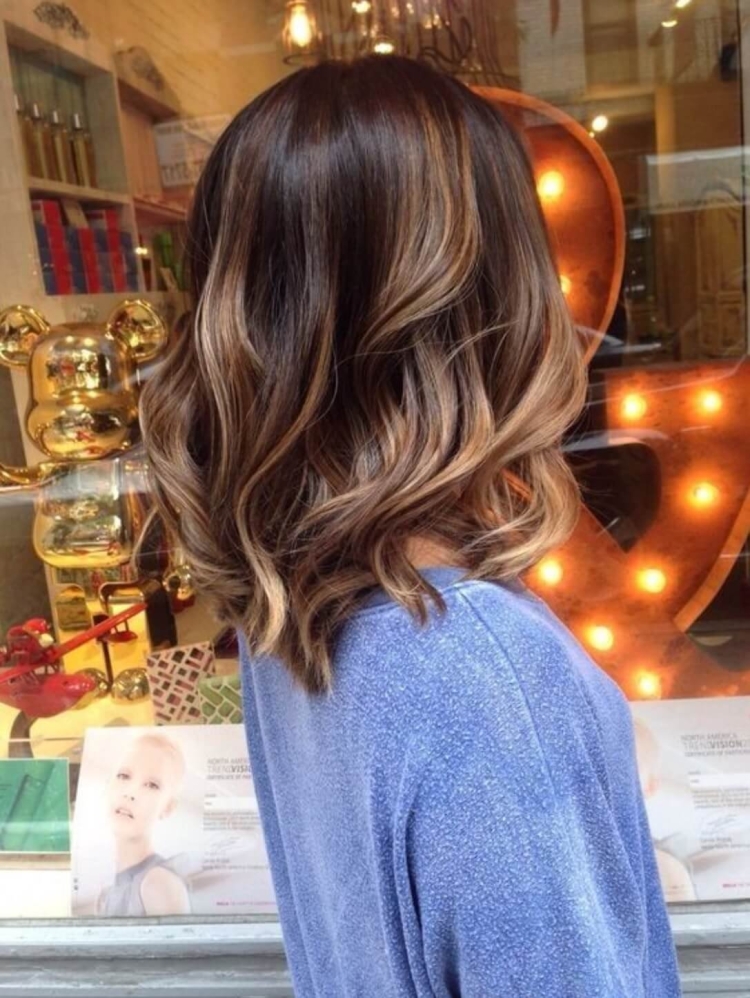 Балаяж карамель каре