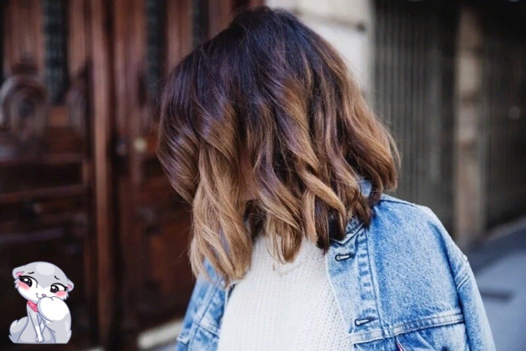 Омбре на темные волосы до плеч