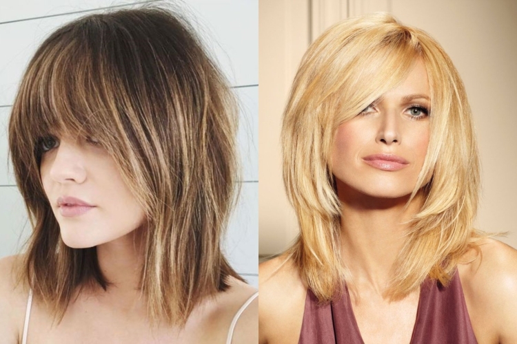 Стрижка Каскад на средние тонкие волосы