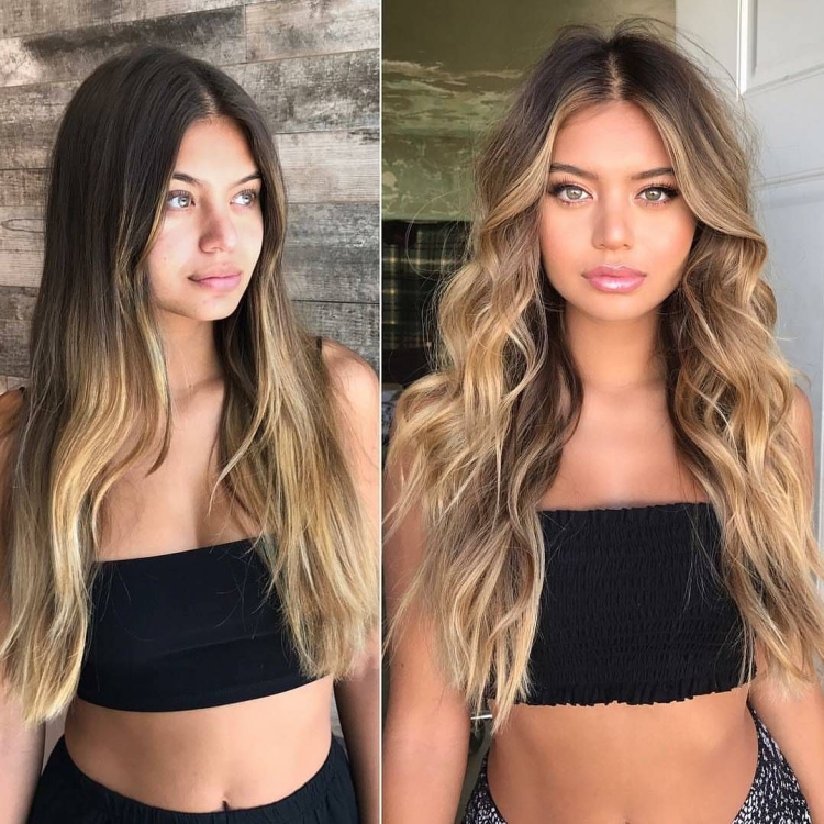 Контуринг на русые волосы