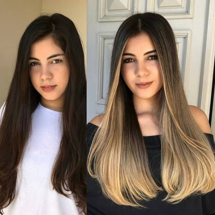 Контуринг волос на темные волосы