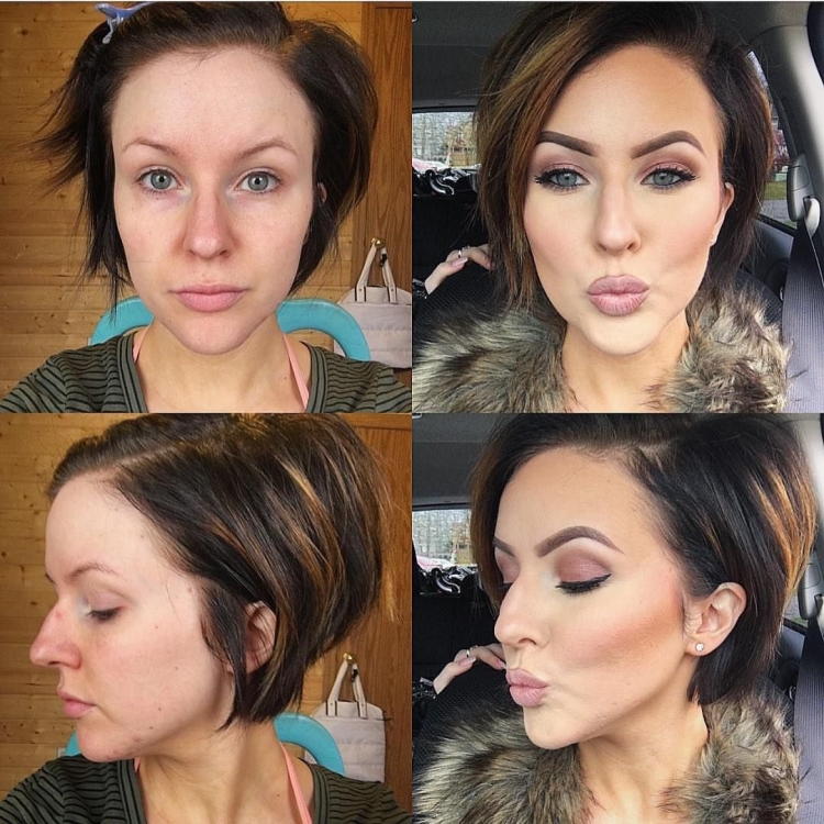 Контуринг волос на темные волосы короткие