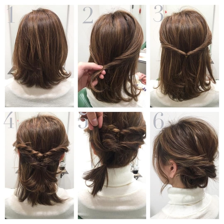 Быстрые прически на волосы до плеч