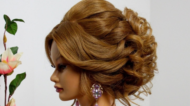 Вечерние прически на средние волосы