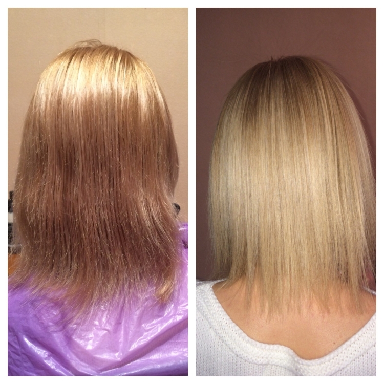 Кератиновое выпрямление на тонких коротких волосах