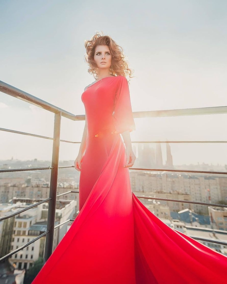 Красное платье вечернее длинное