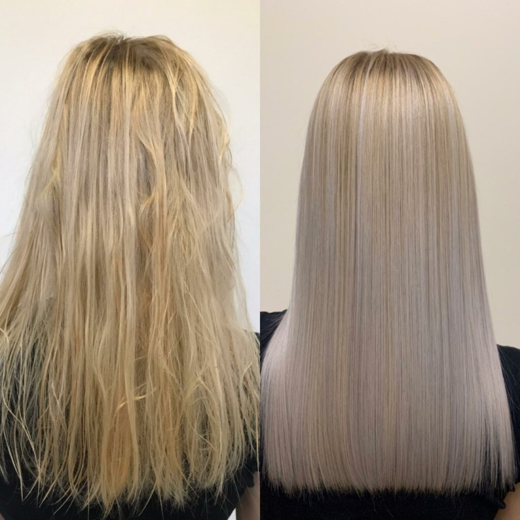 Ботокс для волос до и после