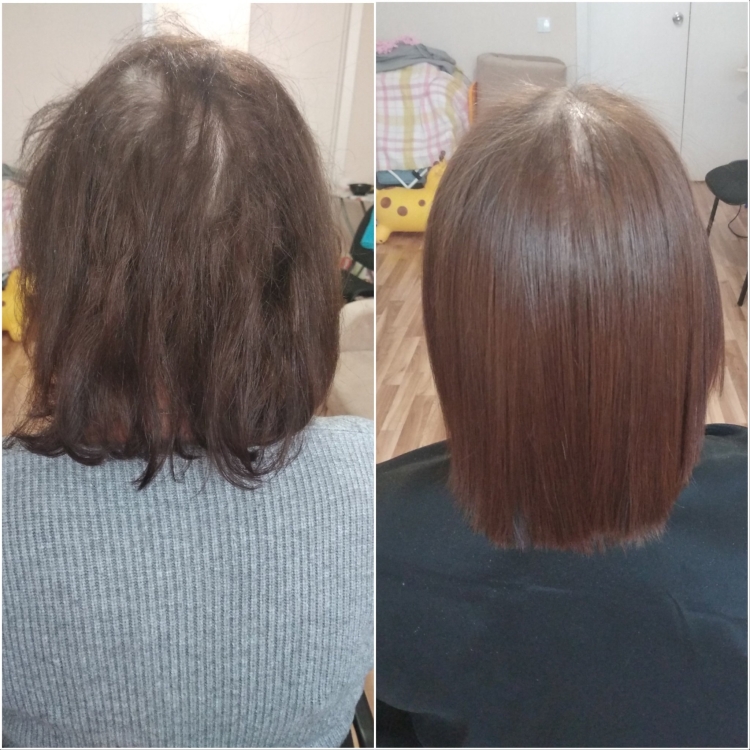 Кератин на редкие волосы