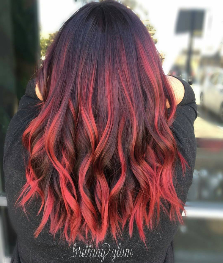 Балаяж красный