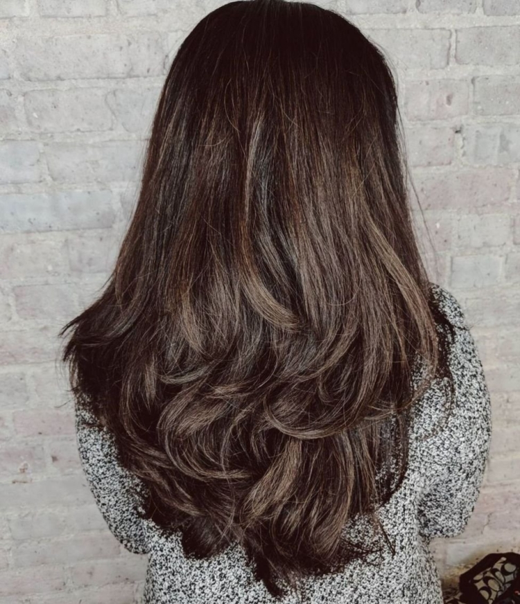 Стрижка Каскад на густые волосы