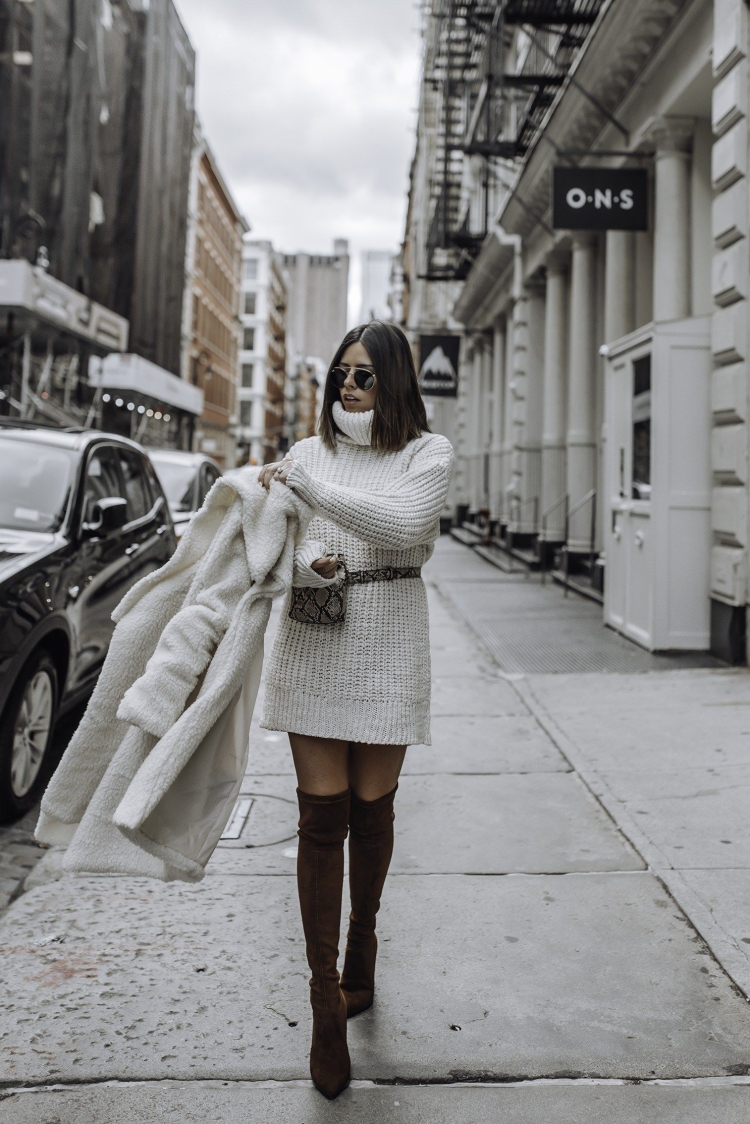 Зимний образ в белом цвете