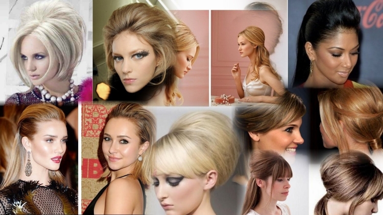 Причёски с начёсом на средние волосы с чёлкой