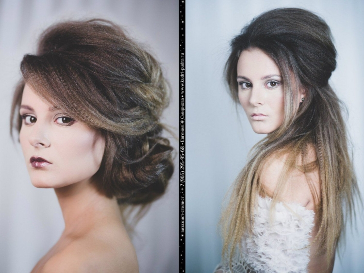 Причёски с начёсом на средние волосы с чёлкой