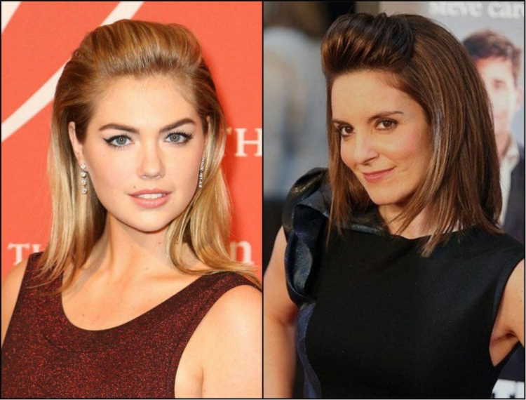 Прическа распущенные прямые волосы зачесаны назад