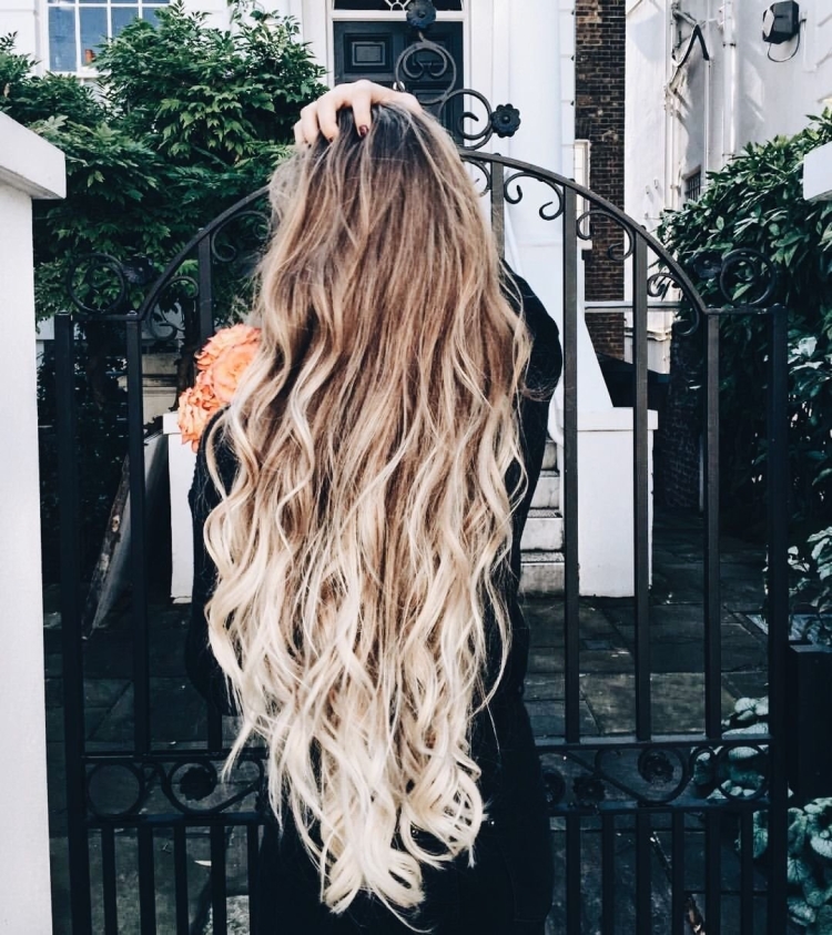 Омбре на длинные волосы