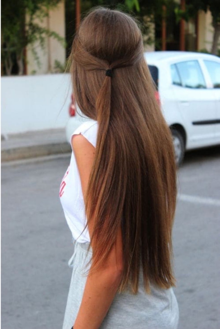 Длинные русые волосы