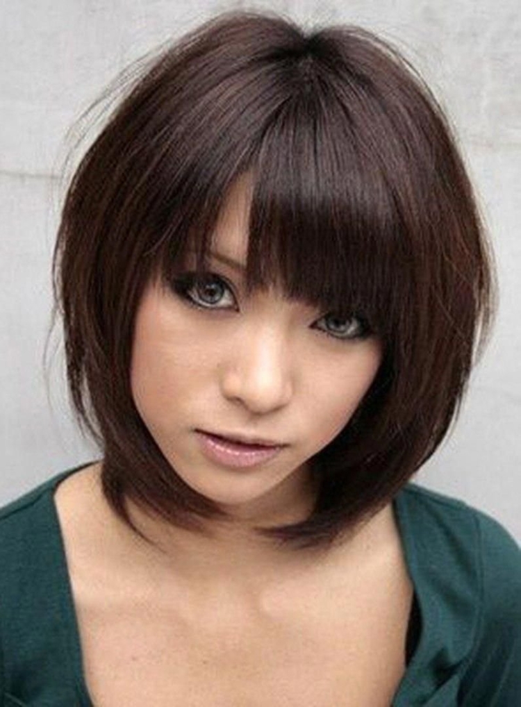 Каскад с корейской челкой