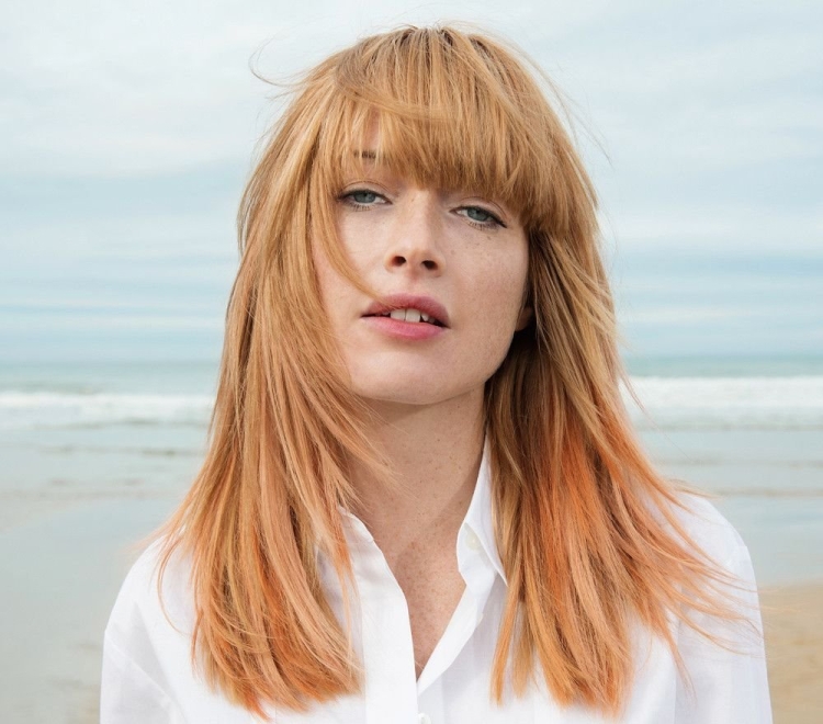 Чёлка косая филированная