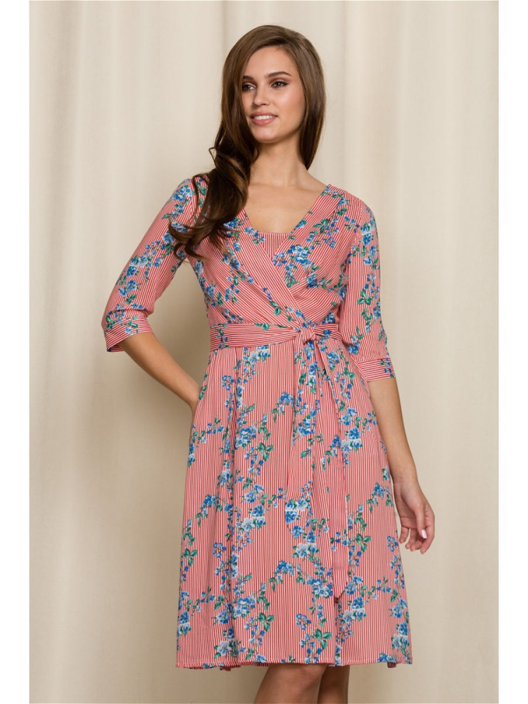 Платье с запахом из трикотажа