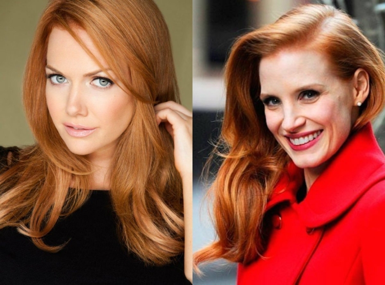 Медно золотистый цвет волос