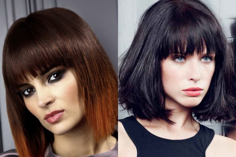 Стрижки под каре с челкой