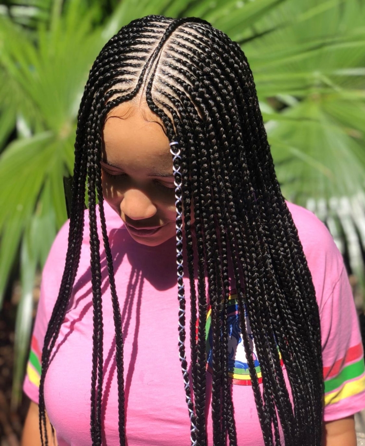 Разделение волос для афрокосичек