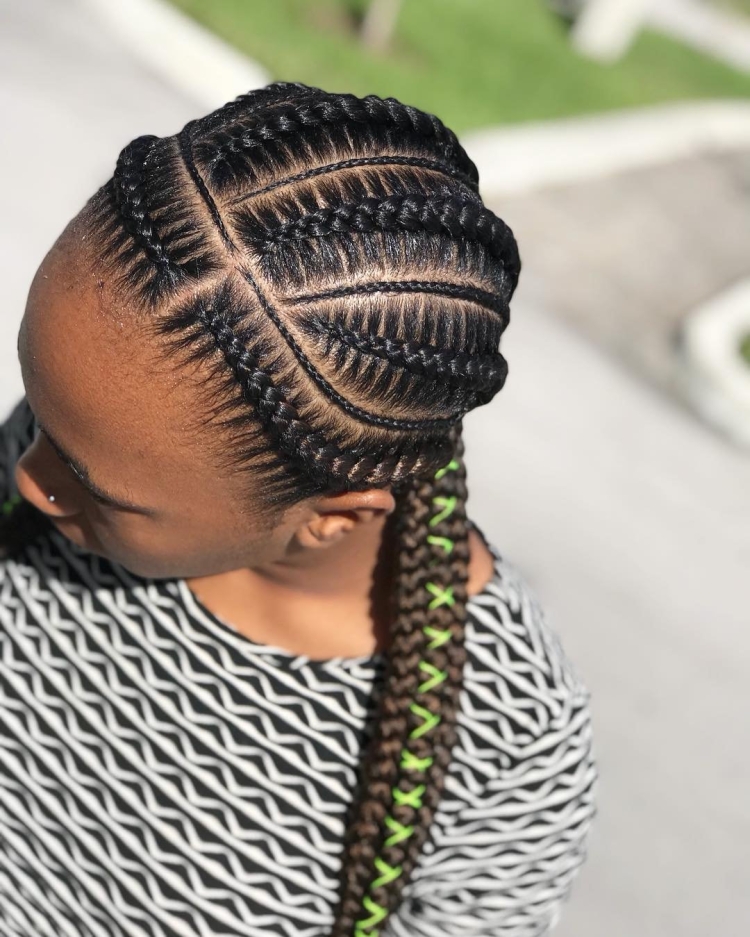 Африканские косички по голове