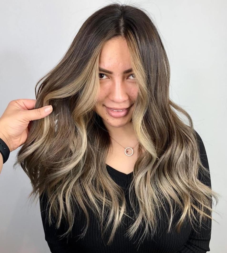 Передние прядки светлые