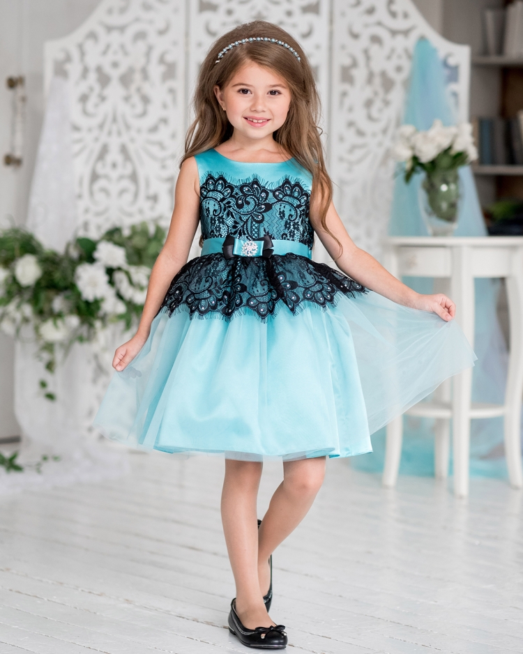 Платье АЛОЛИКА Кармелита бирюзовое