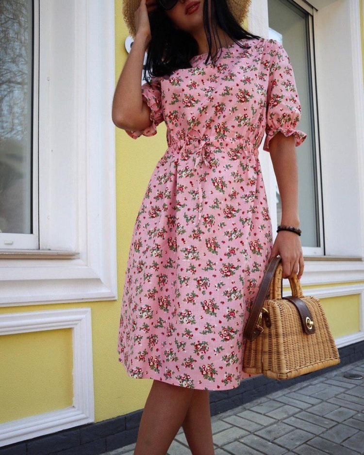 Летнее платье в цветочек