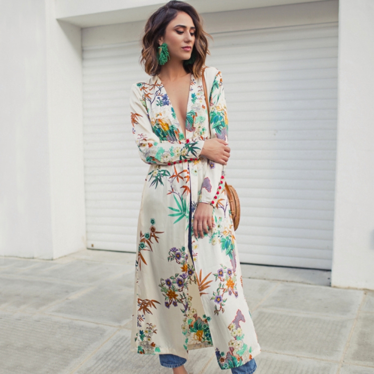 Платье кимоно из тонкой ткани